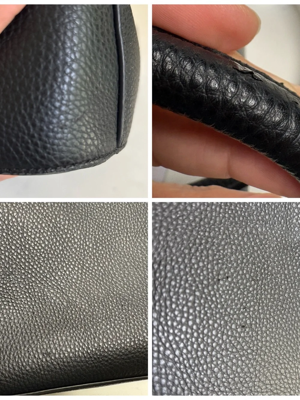 Michael Kors Black Pebbled Leather Briefcase with Silver Hardware